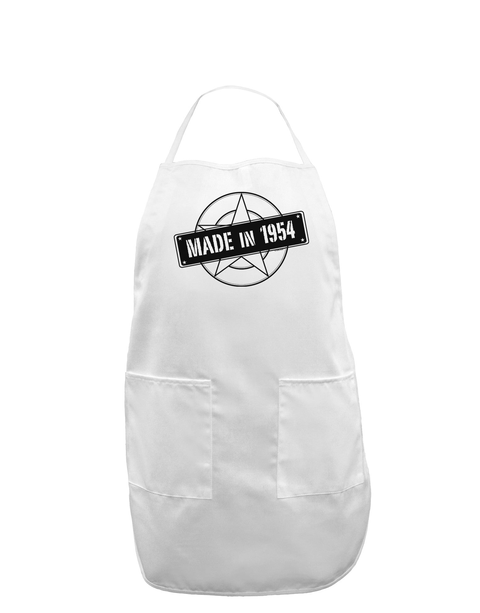 Made In Birth Year 1954 Adult Apron-Bib Apron-TooLoud-White-One-Size-Davson Sales