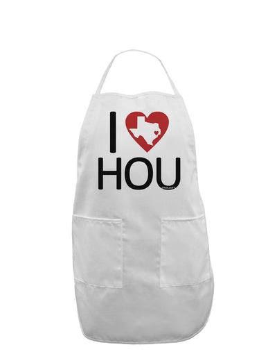 I Heart Houston Adult Apron-Bib Apron-TooLoud-White-One-Size-Davson Sales