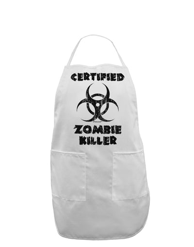 Certified Zombie Killer - Biohazard Adult Apron by TooLoud-Bib Apron-TooLoud-White-One-Size-Davson Sales