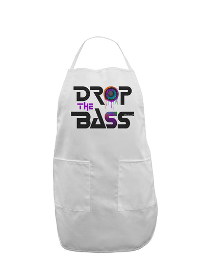 Drop The Bass - Drips Speaker Adult Apron-Bib Apron-TooLoud-White-One-Size-Davson Sales