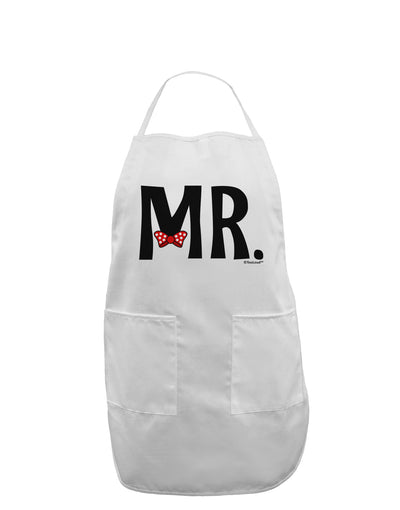 Matching Mr and Mrs Design - Mr Bow Tie Adult Apron by TooLoud-Bib Apron-TooLoud-White-One-Size-Davson Sales