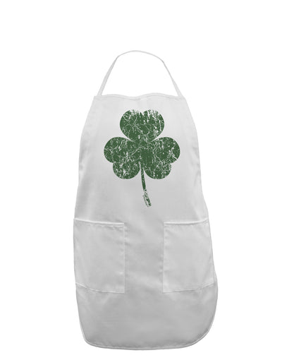 Distressed Traditional Irish Shamrock Adult Apron-Bib Apron-TooLoud-White-One-Size-Davson Sales