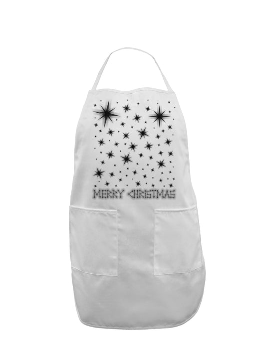 Merry Christmas Shining Night Stars Adult Apron-Bib Apron-TooLoud-White-One-Size-Davson Sales
