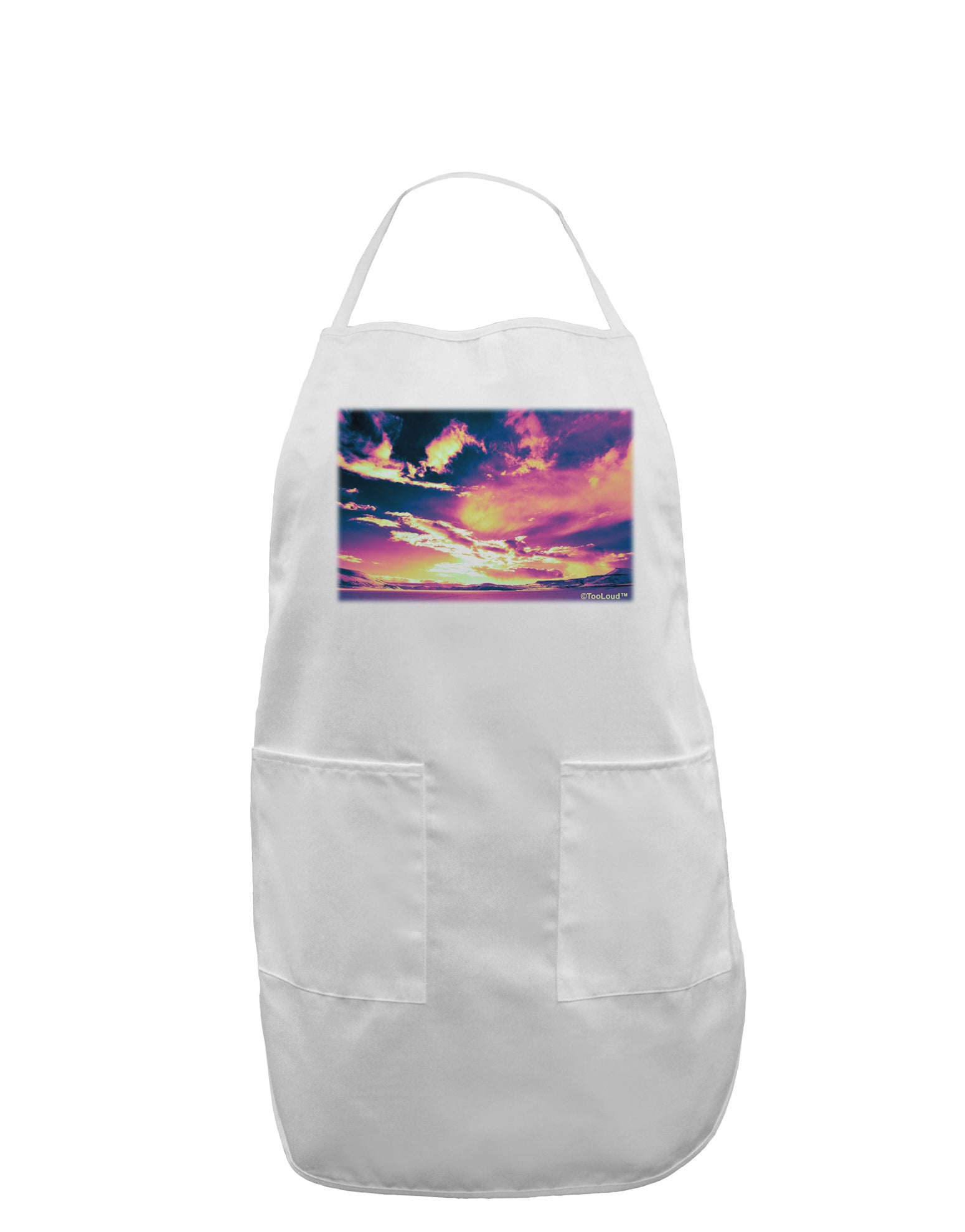 Blue Mesa Reservoir Surreal Adult Apron-Bib Apron-TooLoud-White-One-Size-Davson Sales