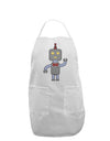 Cute Robot Male Adult Apron-Bib Apron-TooLoud-White-One-Size-Davson Sales