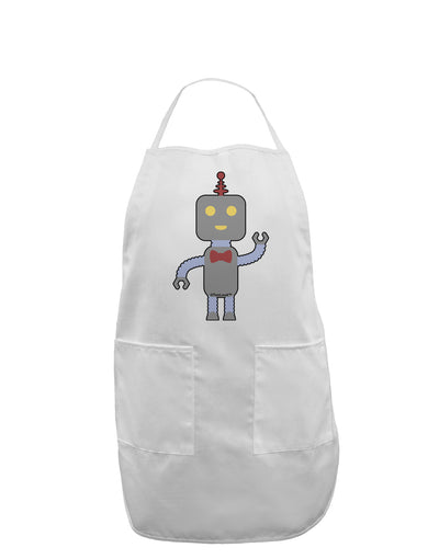 Cute Robot Male Adult Apron-Bib Apron-TooLoud-White-One-Size-Davson Sales