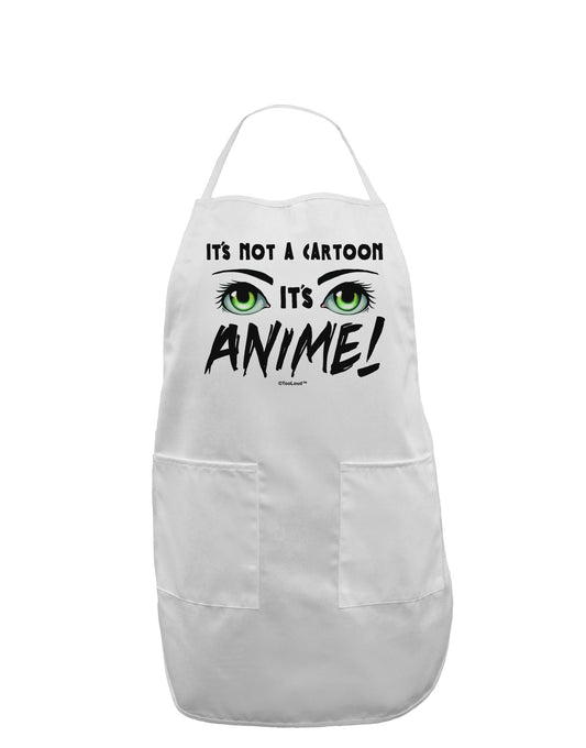 Not A Cartoon Eyes Green Adult Apron-Bib Apron-TooLoud-White-One-Size-Davson Sales
