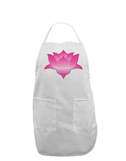 Lotus Flower Design Gradient Adult Apron by TooLoud-Bib Apron-TooLoud-White-One-Size-Davson Sales
