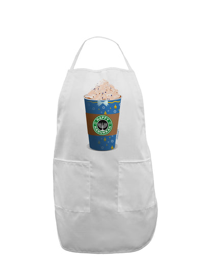 Happy Hanukkah Latte Cup Adult Apron-Bib Apron-TooLoud-White-One-Size-Davson Sales