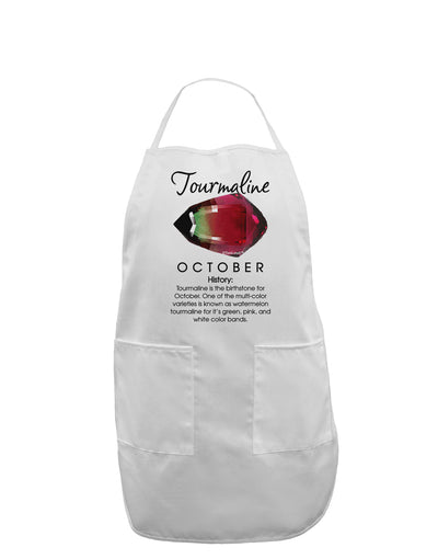 Birthstone Tourmaline Adult Apron by TooLoud-Bib Apron-TooLoud-White-One-Size-Davson Sales