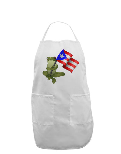 Coqui Holding Flag Adult Apron-Bib Apron-TooLoud-White-One-Size-Davson Sales