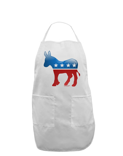 Democrat Bubble Symbol Adult Apron-Bib Apron-TooLoud-White-One-Size-Davson Sales