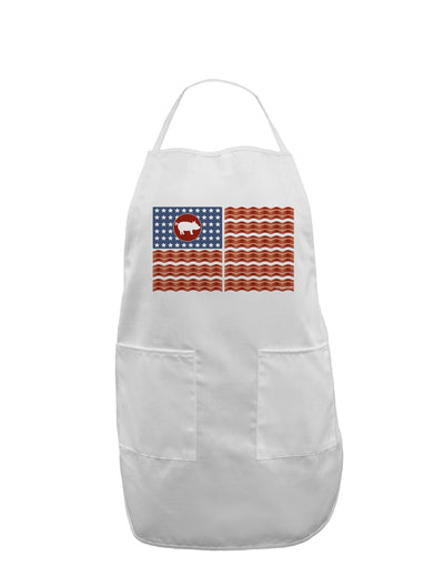 American Bacon Flag Adult Apron-Bib Apron-TooLoud-White-One-Size-Davson Sales