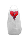 Crumbling Broken Heart Adult Apron by-Bib Apron-TooLoud-White-One-Size-Davson Sales