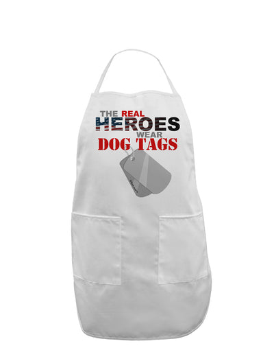 Heroes Dog Tags Adult Apron-Bib Apron-TooLoud-White-One-Size-Davson Sales