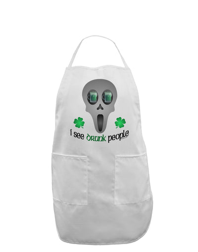 I See Drunk People Adult Apron-Bib Apron-TooLoud-White-One-Size-Davson Sales