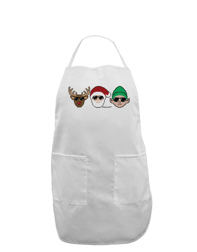 The X-mas Squad Adult Apron-Bib Apron-TooLoud-White-One-Size-Davson Sales