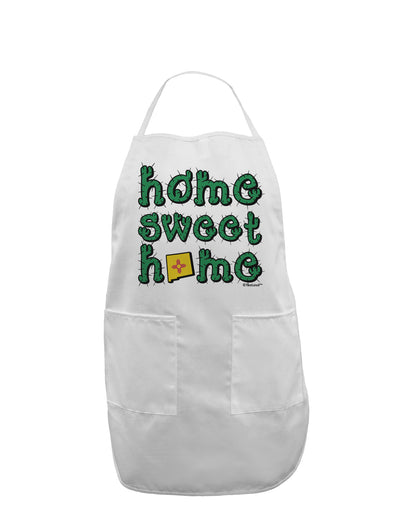 Home Sweet Home - New Mexico - Cactus and State Flag Adult Apron by TooLoud-Bib Apron-TooLoud-White-One-Size-Davson Sales