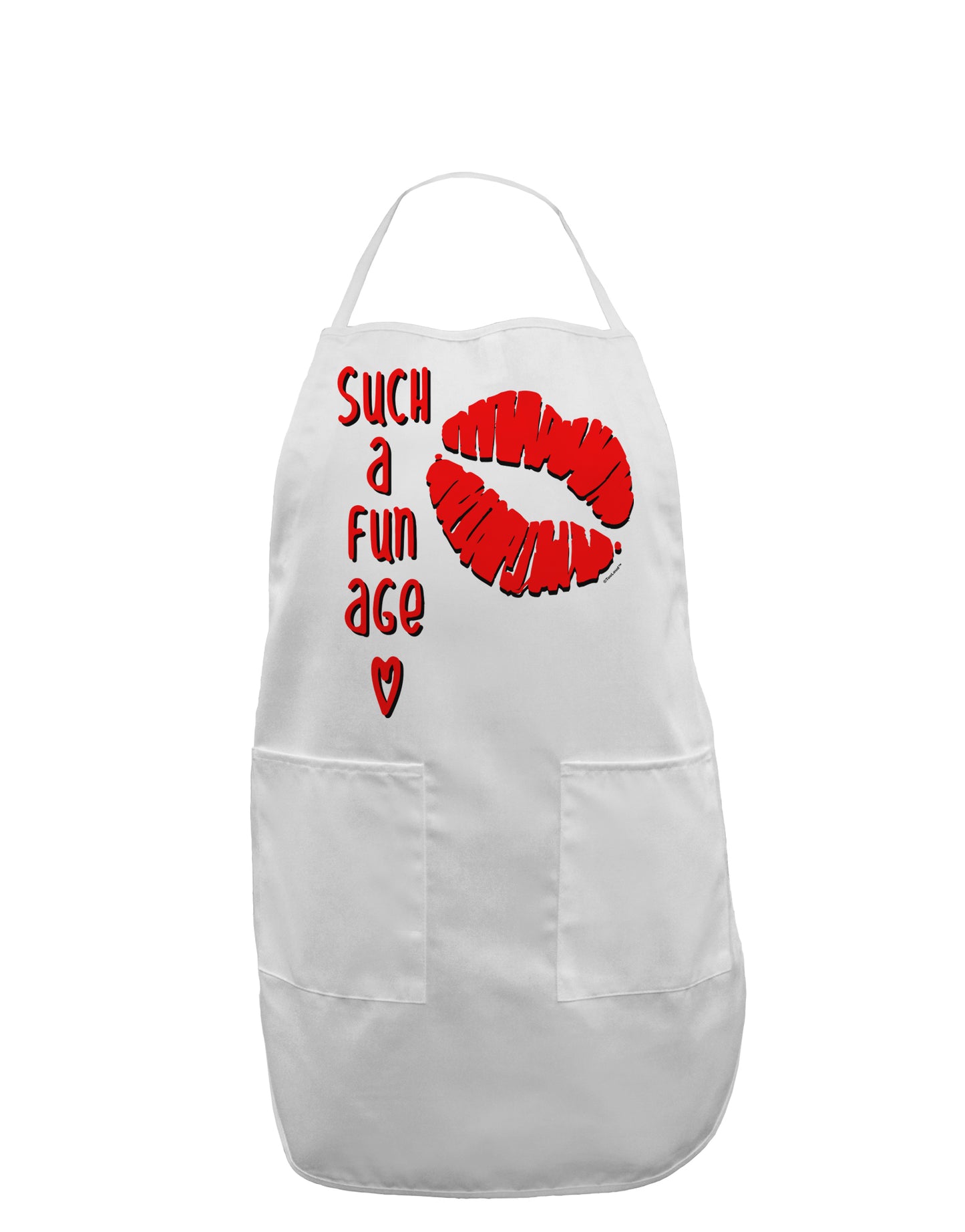 Such a Fun Age Kiss Lips Adult Apron-Bib Apron-TooLoud-White-One-Size-Davson Sales
