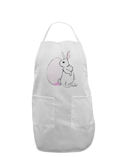 Easter Bunny and Egg Design Adult Apron by TooLoud
