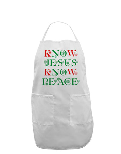 Know Jesus Know Peace Christmas Adult Apron-Bib Apron-TooLoud-White-One-Size-Davson Sales