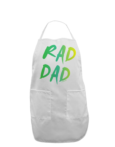 Rad Dad Design - 80s Neon Adult Apron-Bib Apron-TooLoud-White-One-Size-Davson Sales