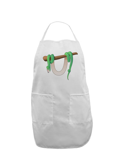 Anaconda Design Green Adult Apron-Bib Apron-TooLoud-White-One-Size-Davson Sales