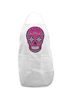 Version 4 Pink Day of the Dead Calavera Adult Apron-Bib Apron-TooLoud-White-One-Size-Davson Sales