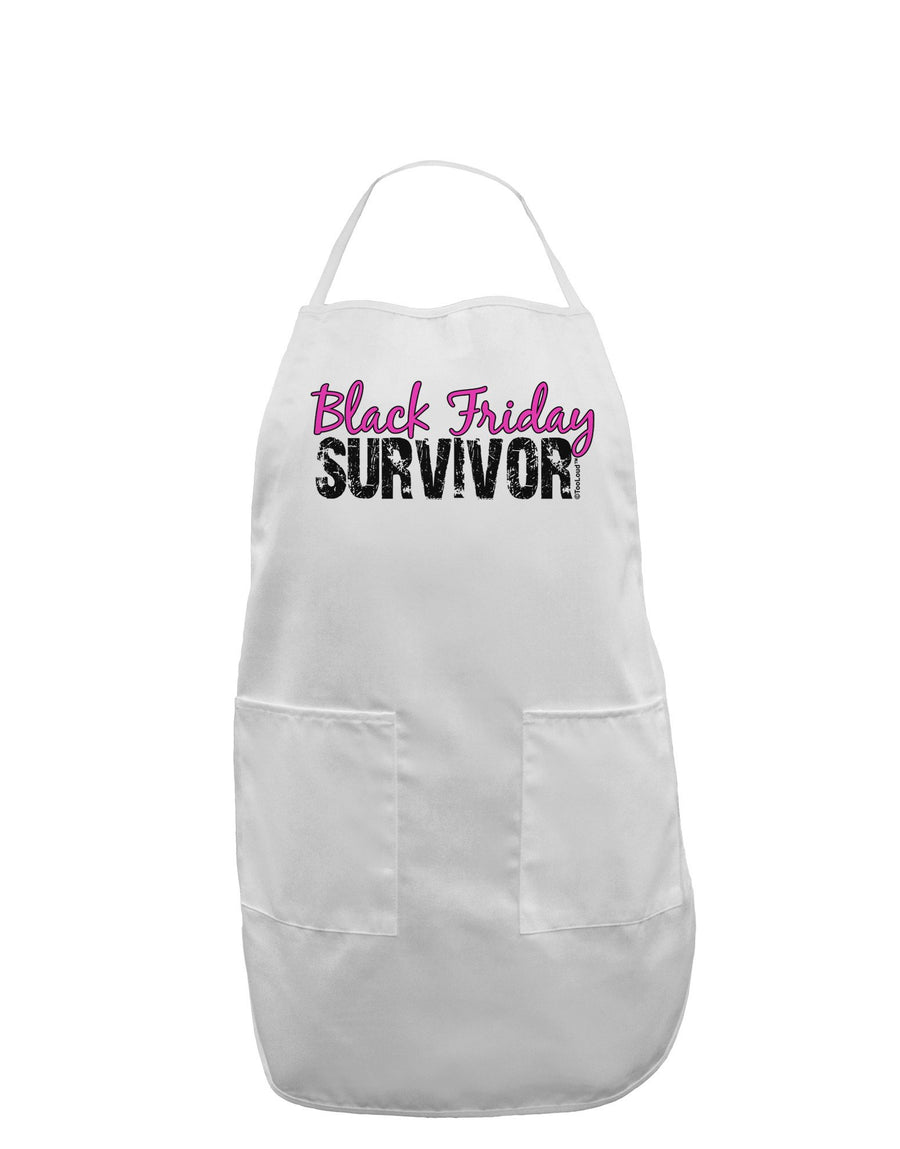 Black Friday Survivor Adult Apron-Bib Apron-TooLoud-White-One-Size-Davson Sales