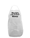 World's Okayest Sister Text Adult Apron by TooLoud-Bib Apron-TooLoud-White-One-Size-Davson Sales