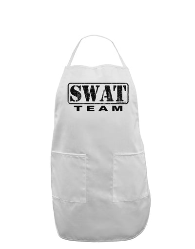 SWAT Team Logo - Distressed Adult Apron-Bib Apron-TooLoud-White-One-Size-Davson Sales