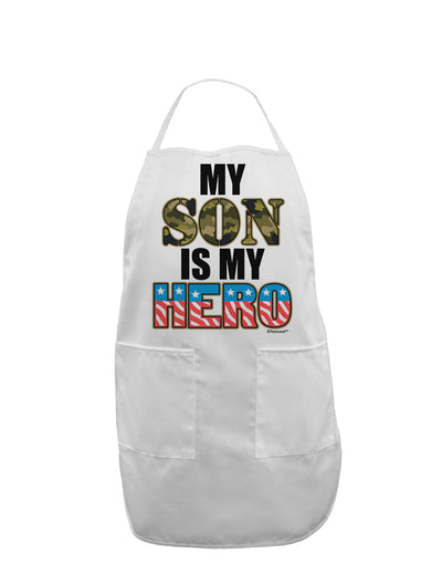 My Son is My Hero - Armed Forces Adult Apron by TooLoud-Bib Apron-TooLoud-White-One-Size-Davson Sales