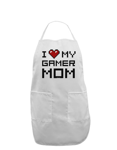 I Heart My Gamer Mom Adult Apron by TooLoud-Bib Apron-TooLoud-White-One-Size-Davson Sales