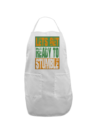 Lets Get Ready To Stumble Adult Apron by TooLoud-Bib Apron-TooLoud-White-One-Size-Davson Sales