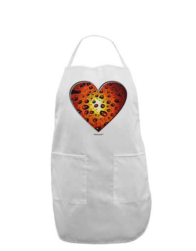 Water Droplet Heart Orange Adult Apron by TooLoud-Bib Apron-TooLoud-White-One-Size-Davson Sales