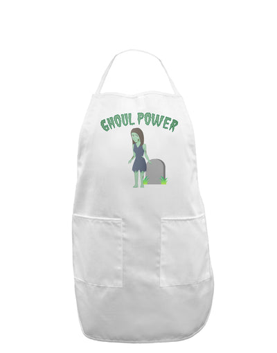 Ghoul Power - Funny Halloween Adult Apron-Bib Apron-TooLoud-White-One-Size-Davson Sales