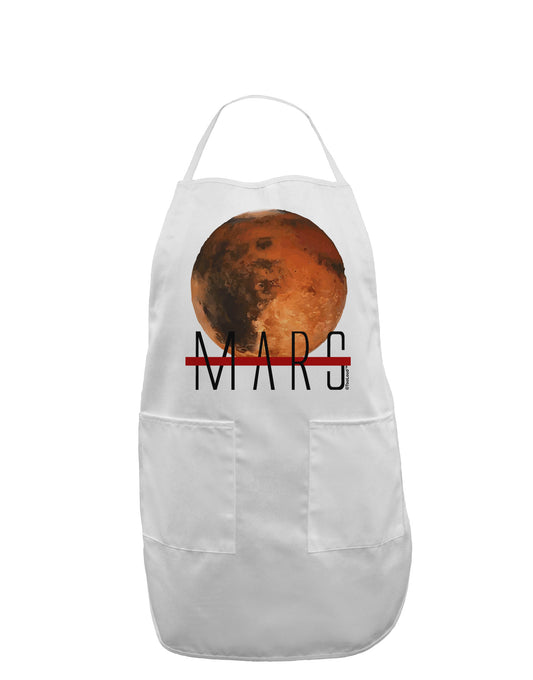 Planet Mars Text Adult Apron-Bib Apron-TooLoud-White-One-Size-Davson Sales
