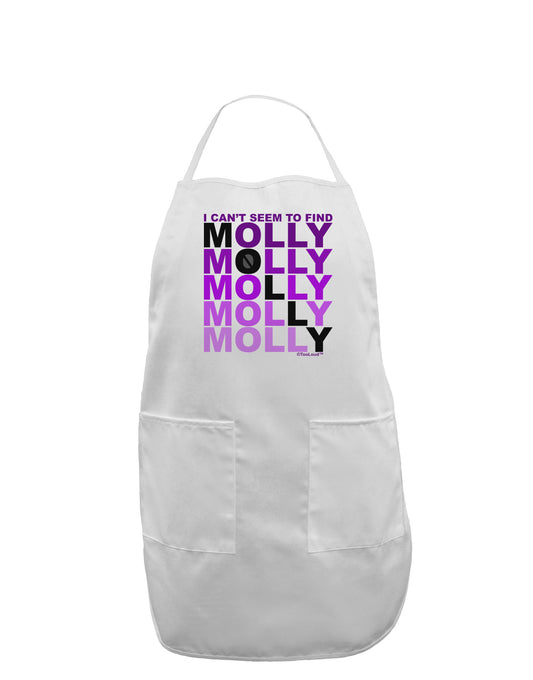 Find Molly Purple Adult Apron-Bib Apron-TooLoud-White-One-Size-Davson Sales