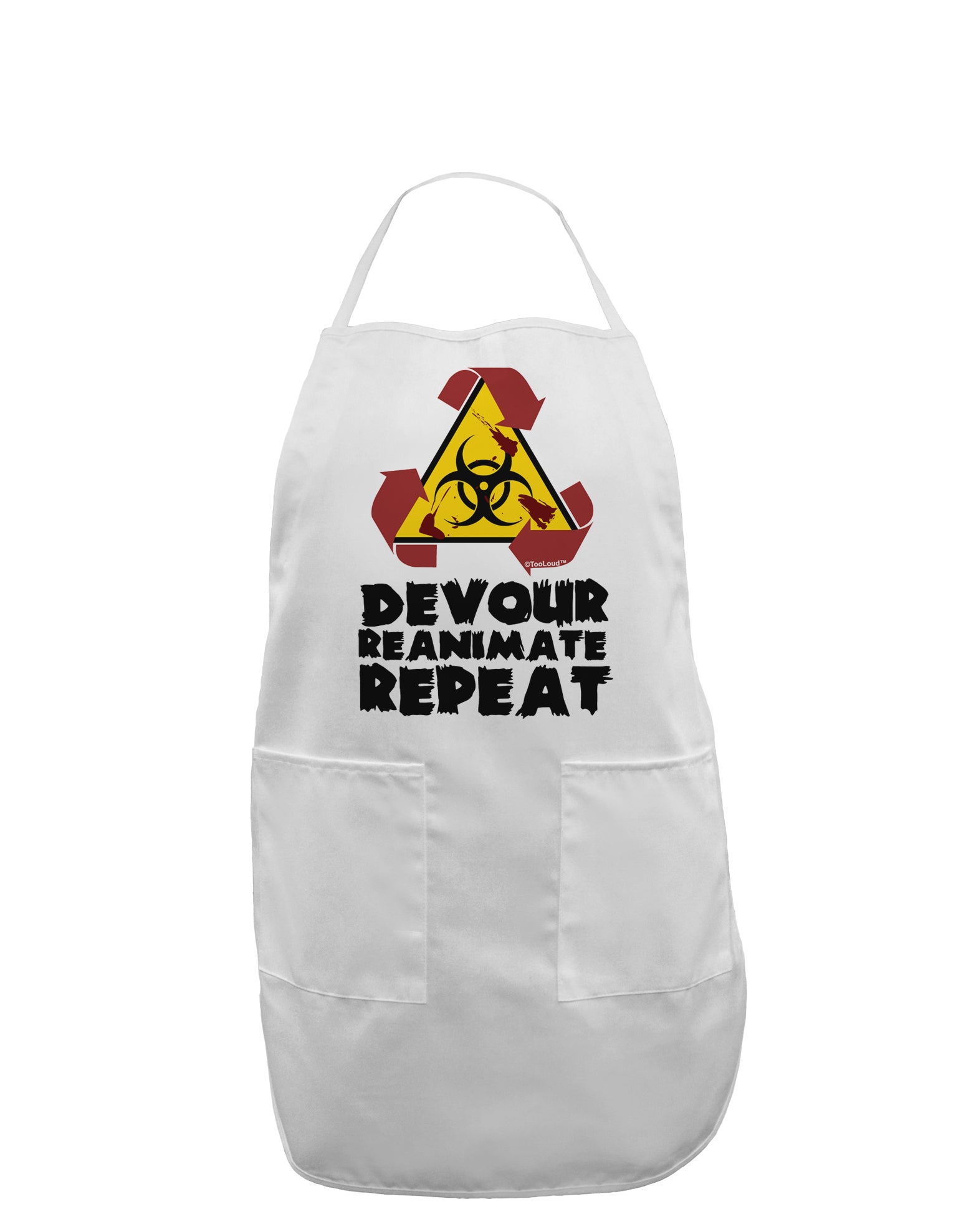 Devour Reanimate Repeat Adult Apron by TooLoud-Bib Apron-TooLoud-White-One-Size-Davson Sales
