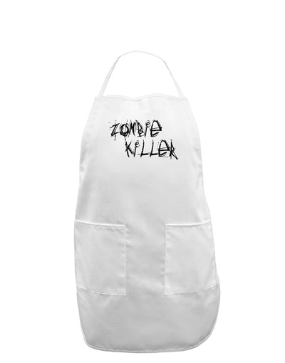 Zombie Killer - Apocalypse - Halloween Adult Apron-Bib Apron-TooLoud-White-One-Size-Davson Sales