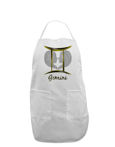 Gemini Symbol Adult Apron-Bib Apron-TooLoud-White-One-Size-Davson Sales