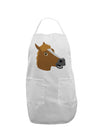 Silly Cartoon Horse Head Adult Apron-Bib Apron-TooLoud-White-One-Size-Davson Sales