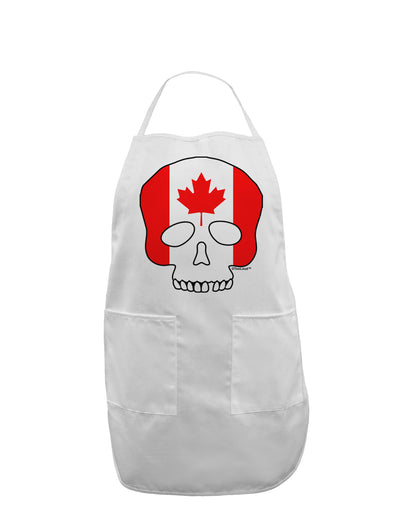 Skull Flag Canada Adult Apron-Bib Apron-TooLoud-White-One-Size-Davson Sales