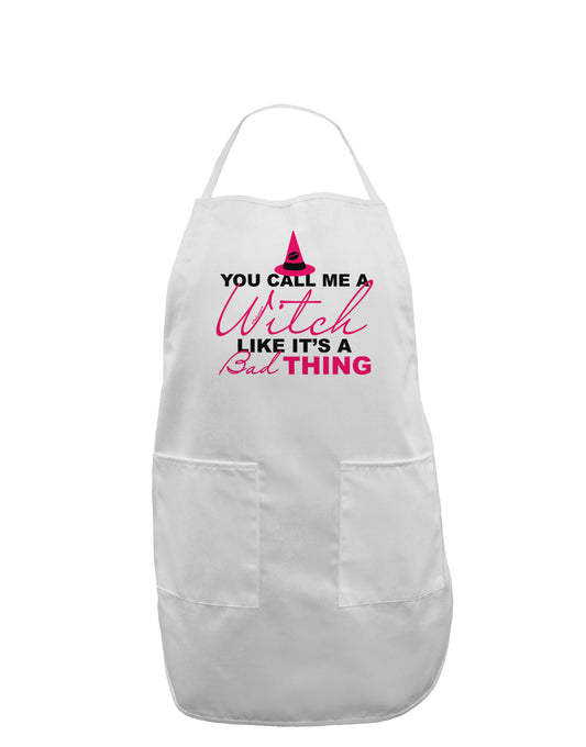Witch - Bad Thing Text Adult Apron-Bib Apron-TooLoud-White-One-Size-Davson Sales