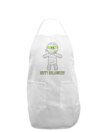 Cute Mummy Happy Halloween Adult Apron-Bib Apron-TooLoud-White-One-Size-Davson Sales