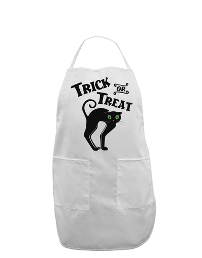 Trick or Treat Cute Black Cat Halloween Adult Apron-Bib Apron-TooLoud-White-One-Size-Davson Sales