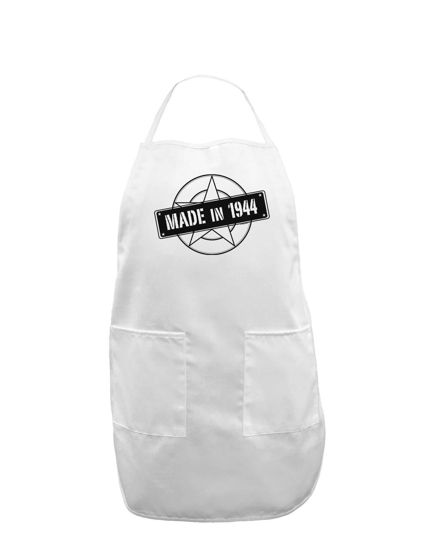 Made In Birth Year 1944 Adult Apron-Bib Apron-TooLoud-White-One-Size-Davson Sales