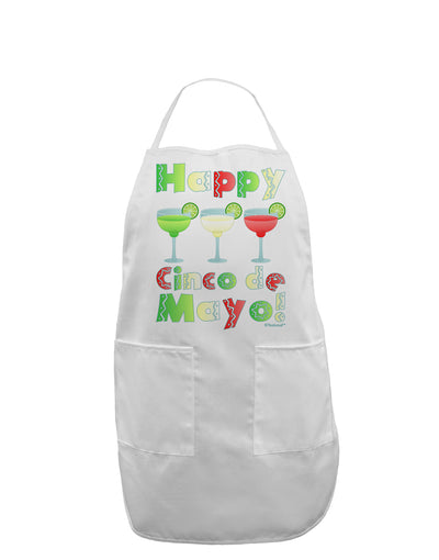 Margaritas - Mexican Flag Colors - Happy Cinco de Mayo Adult Apron by TooLoud-Bib Apron-TooLoud-White-One-Size-Davson Sales