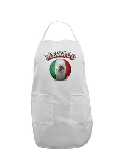 Soccer Ball Flag - Mexico Adult Apron-Bib Apron-TooLoud-White-One-Size-Davson Sales