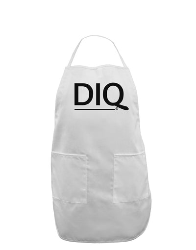 DIQ Wear Logo Adult Apron-Bib Apron-DIQ Wear-White-One-Size-Davson Sales